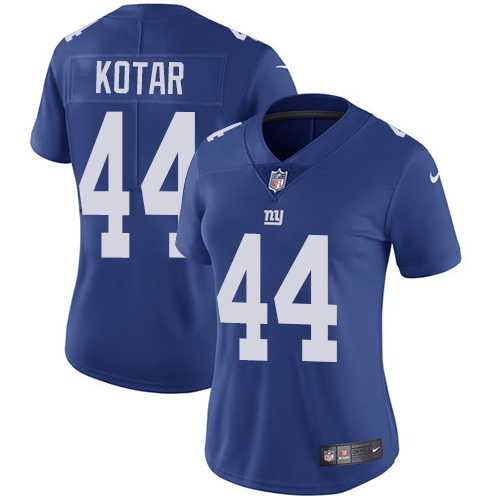 Women's Nike New York Giants #44 Doug Kotar Royal Blue Team Color Stitched NFL Vapor Untouchable Limited Jersey Women's Nike New York Giants #44 Doug Kotar Royal Blue Team Color Stitched NFL Vapor Untouchable Limited Jersey