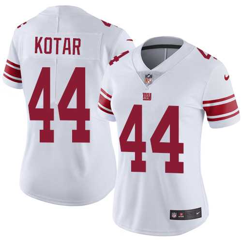 Women's Nike New York Giants #44 Doug Kotar White Stitched NFL Vapor Untouchable Limited Jersey
