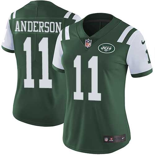 Women's Nike New York Jets #11 Robby Anderson Green Team Color Stitched NFL Vapor Untouchable Limited Jersey Women's Nike New York Jets #11 Robby Anderson Green Team Color Stitched NFL Vapor Untouchable Limited Jersey