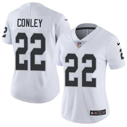 Women's Nike Oakland Raiders #22 Gareon Conley White Stitched NFL Vapor Untouchable Limited Jersey