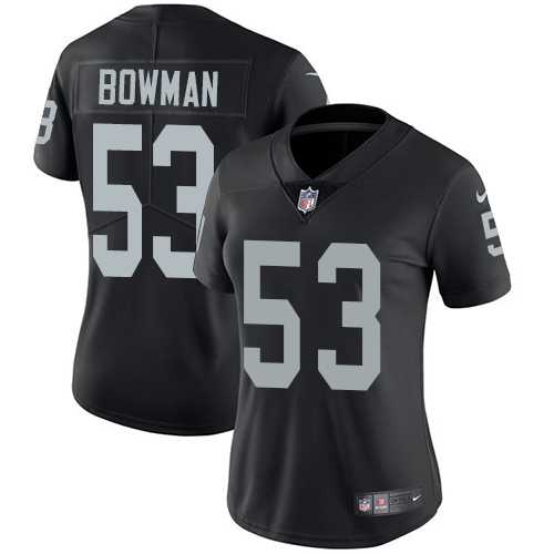 Women's Nike Oakland Raiders #53 NaVorro Bowman Black Team Color Stitched NFL Vapor Untouchable Limited Jersey
