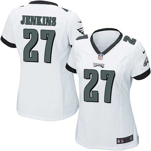 Women's Nike Philadelphia Eagles #27 Malcolm Jenkins White Stitched NFL New Elite Jersey