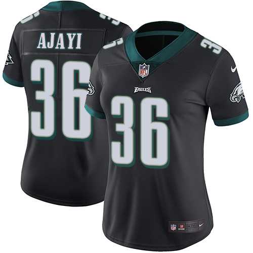Women's Nike Philadelphia Eagles #36 Jay Ajayi Black Alternate Stitched NFL Vapor Untouchable Limited Jersey