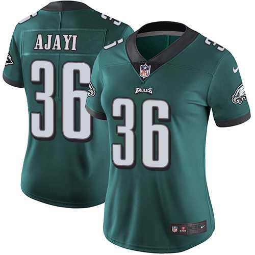 Women's Nike Philadelphia Eagles #36 Jay Ajayi Midnight Green Team Color Stitched NFL Vapor Untouchable Limited Jersey
