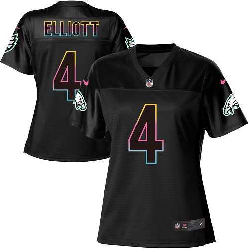 Women's Nike Philadelphia Eagles #4 Jake Elliott Black NFL Fashion Game Jersey