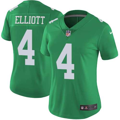 Women's Nike Philadelphia Eagles #4 Jake Elliott Green Stitched NFL Limited Rush Jersey