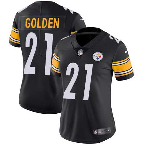 Women's Nike Pittsburgh Steelers #21 Robert Golden Black Team Color Vapor Untouchable Limited Player NFL Jersey