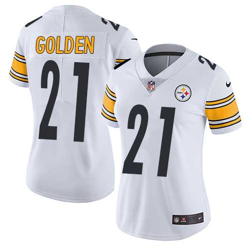 Women's Nike Pittsburgh Steelers #21 Robert Golden Elite White NFL Jersey