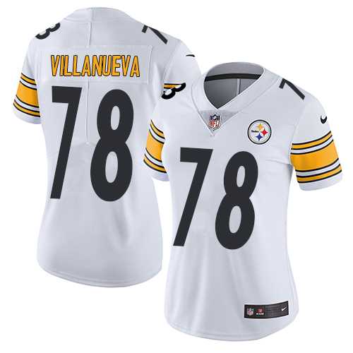 Women's Nike Pittsburgh Steelers #78 Alejandro Villanueva White Stitched NFL Vapor Untouchable Limited Jersey