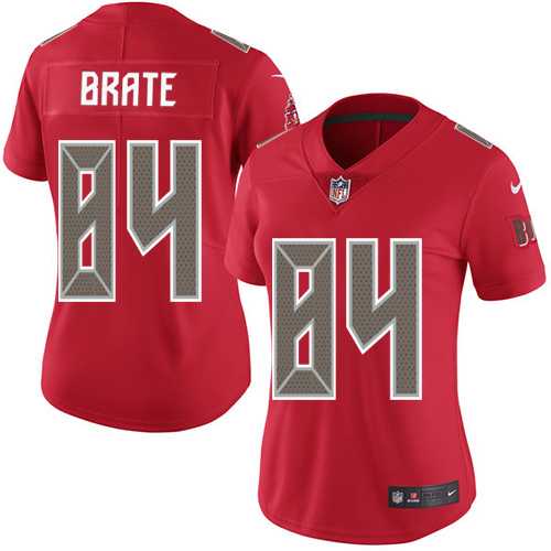 Women's Nike Tampa Bay Buccaneers #84 Cameron Brate Red Stitched NFL Limited Rush Jersey