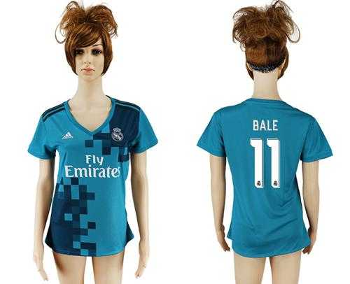 Women's Real Madrid #11 Bale Sec Away Soccer Club Jersey
