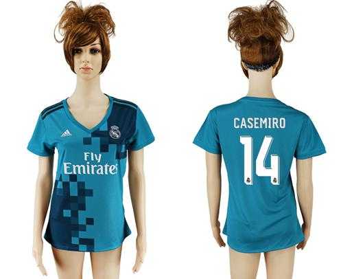 Women's Real Madrid #14 Casemiro Sec Away Soccer Club Jersey