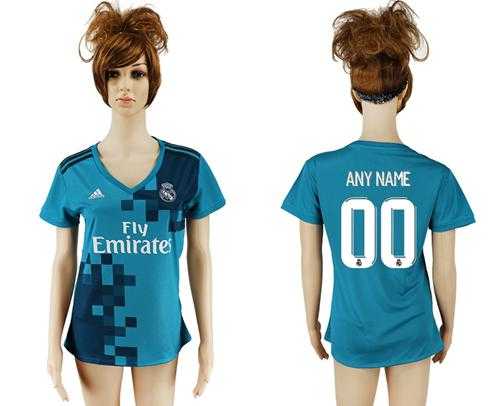 Women's Real Madrid Personalized Sec Away Soccer Club Jersey