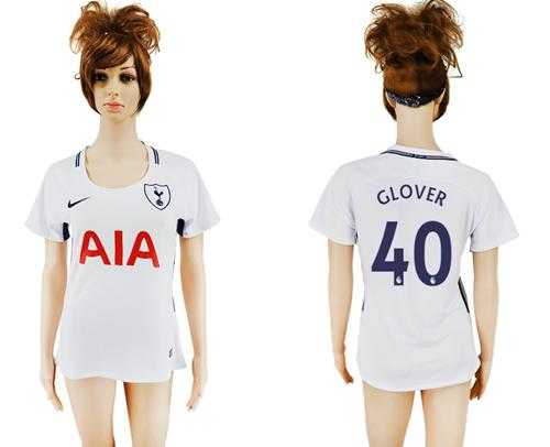 Women's Tottenham Hotspur #40 Glover Home Soccer Club Jersey