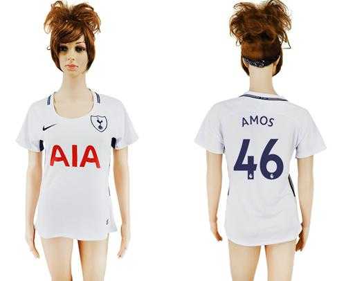Women's Tottenham Hotspur #46 Amos Home Soccer Club Jersey