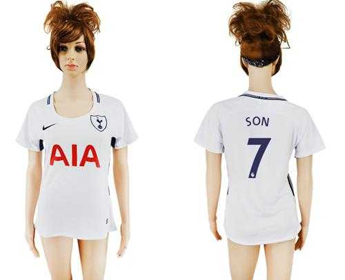 Women's Tottenham Hotspur #7 Son Home Soccer Club Jersey