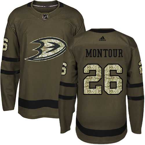 Youth Adidas Anaheim Ducks #26 Brandon Montour Green Salute to Service Stitched NHL Youth Adidas Anaheim Ducks #26 Brandon Montour Green Salute to Service Stitched NHL
