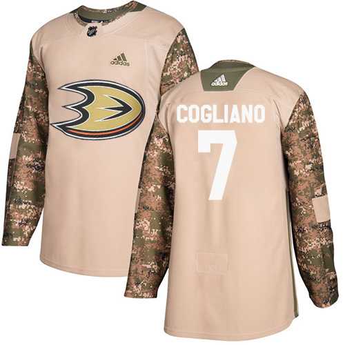 Youth Adidas Anaheim Ducks #7 Andrew Cogliano Camo Authentic 2017 Veterans Day Stitched NHL Jersey