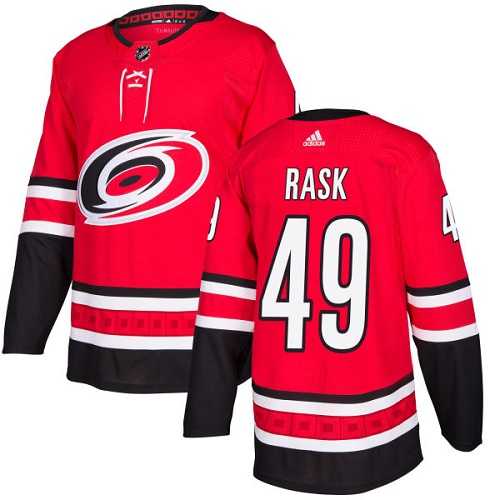 Youth Adidas Carolina Hurricanes #49 Victor Rask Red Home Authentic Stitched NHL Jersey