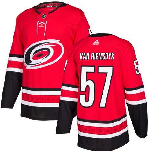 Youth Adidas Carolina Hurricanes #57 Trevor Van Riemsdyk Red Home Authentic Stitched NHL Jersey