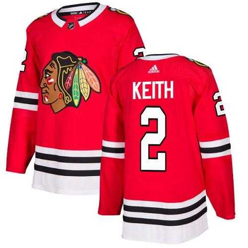 Youth Adidas Chicago Blackhawks #2 Duncan Keith Red Home Authentic Stitched NHL