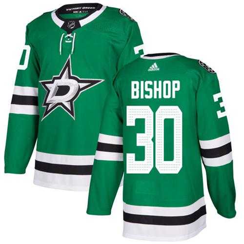 Youth Adidas Dallas Stars #30 Ben Bishop Green Home Authentic Stitched NHL