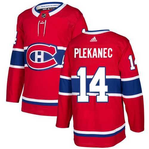Youth Adidas Montreal Canadiens #14 Tomas Plekanec Red Home Authentic Stitched NHL Jersey