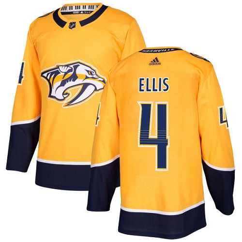 Youth Adidas Nashville Predators #4 Ryan Ellis Yellow Home Authentic Stitched NHL Jersey