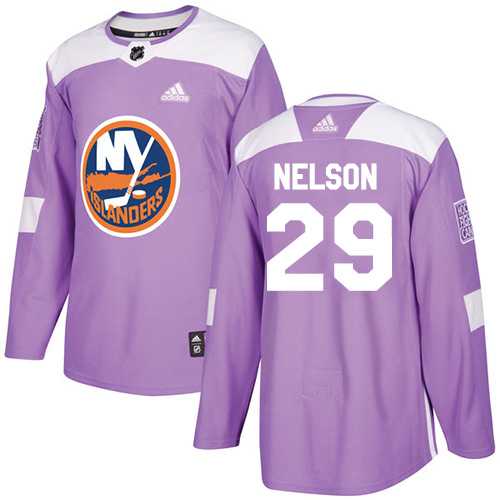 Youth Adidas New York Islanders #29 Brock Nelson Purple Authentic Fights Cancer Stitched NHL Jersey
