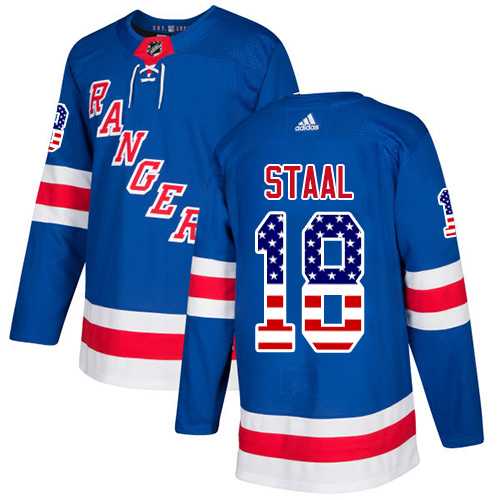 Youth Adidas New York Rangers #18 Marc Staal Royal Blue Home Authentic USA Flag Stitched NHL Jersey