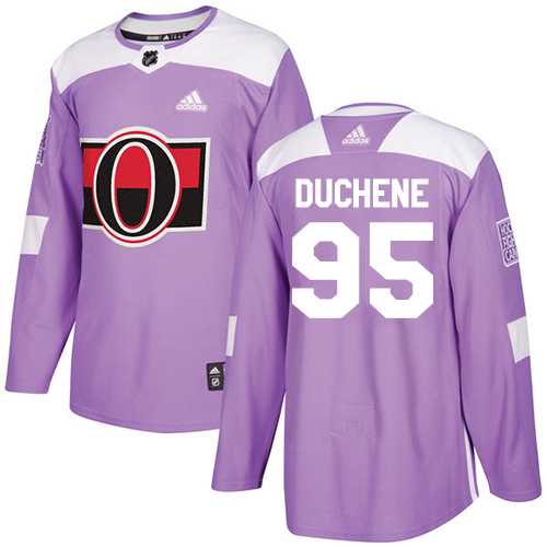 Youth Adidas Ottawa Senators #95 Matt Duchene Purple Authentic Fights Cancer Stitched NHL Jersey