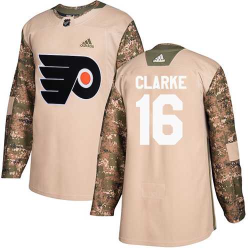Youth Adidas Philadelphia Flyers #16 Bobby Clarke Camo Authentic 2017 Veterans Day Stitched NHL Jersey