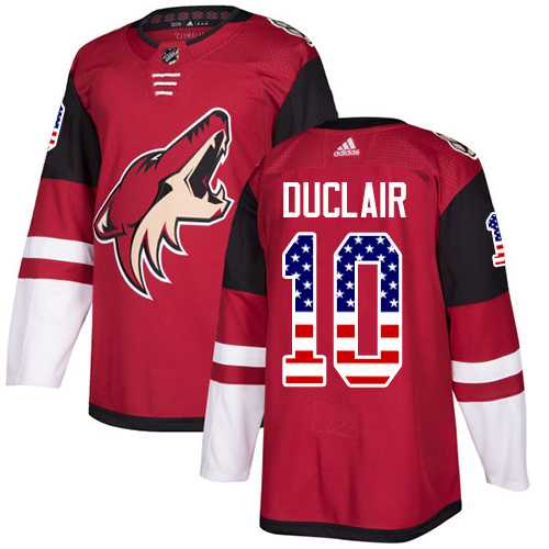 Youth Adidas Phoenix Coyotes #10 Anthony Duclair Maroon Home Authentic USA Flag Stitched NHL Jersey