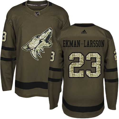 Youth Adidas Phoenix Coyotes #23 Oliver Ekman-Larsson Green Salute to Service Stitched NHL Jersey