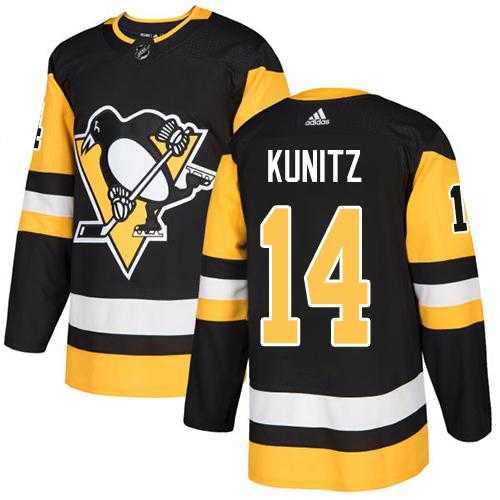 Youth Adidas Pittsburgh Penguins #14 Chris Kunitz Black Home Authentic Stitched NHL