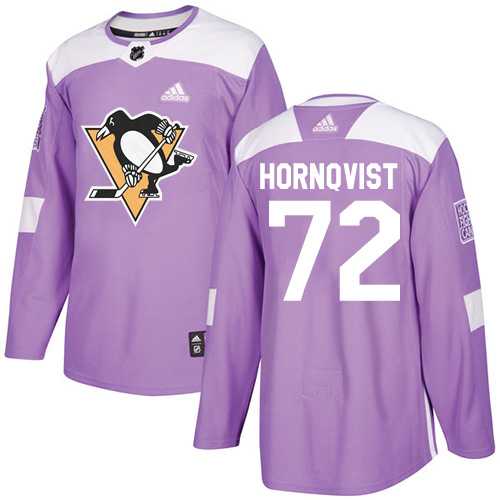 Youth Adidas Pittsburgh Penguins #72 Patric Hornqvist Purple Authentic Fights Cancer Stitched NHL Jersey