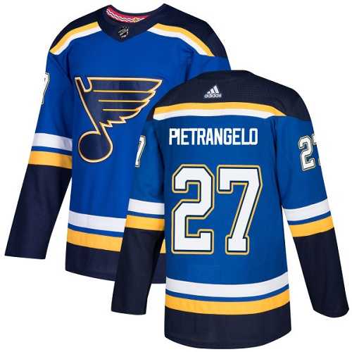 Youth Adidas St. Louis Blues #27 Alex Pietrangelo Blue Home Authentic Stitched NHL Jersey