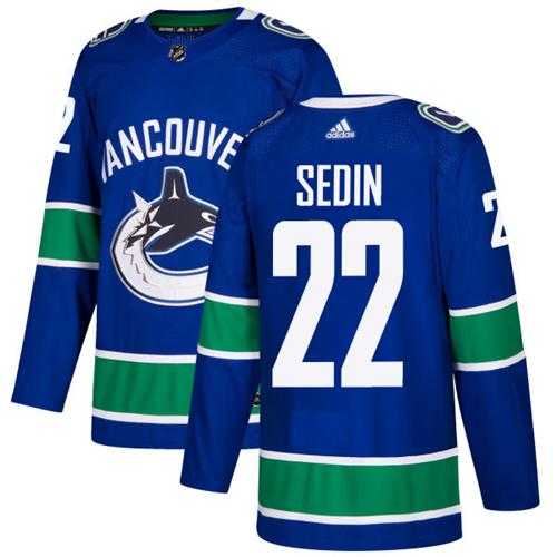 Youth Adidas Vancouver Canucks #22 Daniel Sedin Blue Home Authentic Stitched NHL
