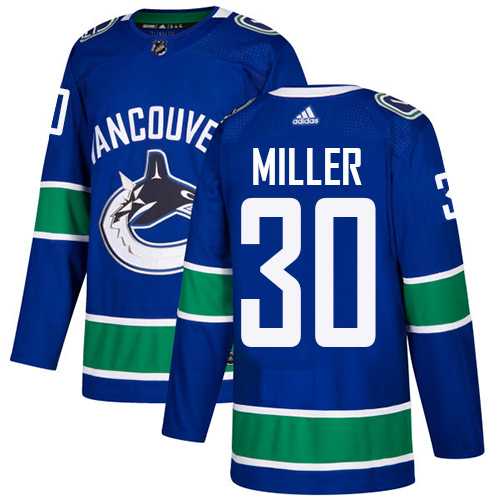 Youth Adidas Vancouver Canucks #30 Ryan Miller Blue Home Authentic Stitched NHL