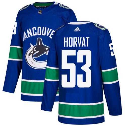 Youth Adidas Vancouver Canucks #53 Bo Horvat Blue Home Authentic Stitched NHL