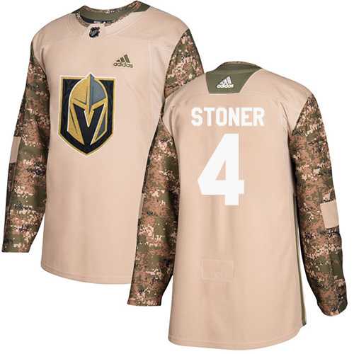 Youth Adidas Vegas Golden Knights #4 Clayton Stoner Camo Authentic 2017 Veterans Day Stitched NHL Jersey