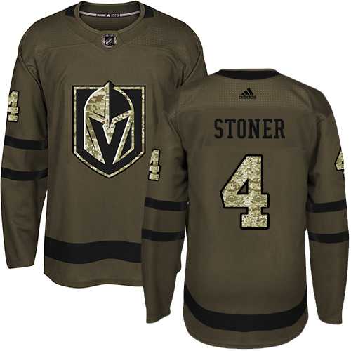 Youth Adidas Vegas Golden Knights #4 Clayton Stoner Green Salute to Service Stitched NHL Jersey