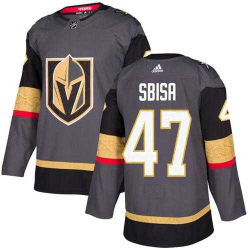 Youth Adidas Vegas Golden Knights #47 Luca Sbisa Grey Home Authentic Stitched NHL