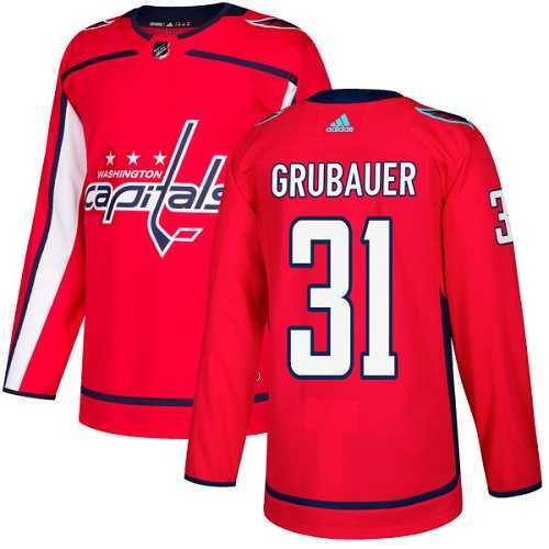 Youth Adidas Washington Capitals #31 Philipp Grubauer Red Home Authentic Stitched NHL Jersey