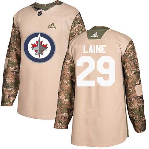 Youth Adidas Winnipeg Jets #29 Patrik Laine Camo Authentic 2017 Veterans Day Stitched NHL Jersey