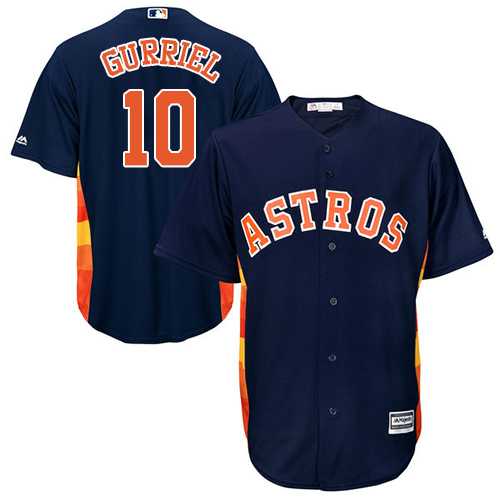 Youth Houston Astros #10 Yuli Gurriel Navy Blue Cool Base Stitched MLB Jersey