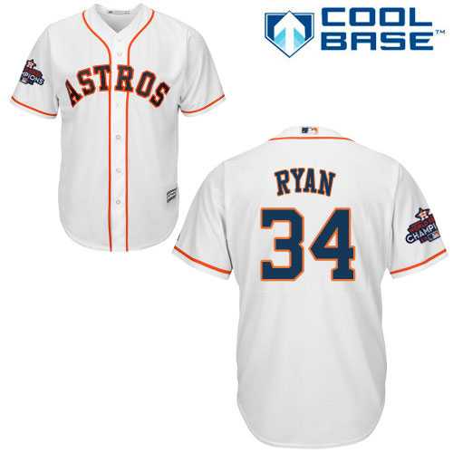 Youth Houston Astros #34 Nolan Ryan White Cool Base 2017 World Series Champions Stitched MLB Jersey Youth Houston Astros #34 Nolan Ryan White Cool Base 2017 World Series Champions Stitched MLB Jersey