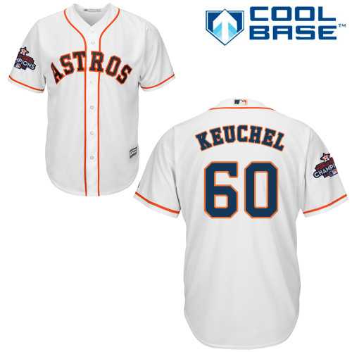 Youth Houston Astros #60 Dallas Keuchel White Cool Base 2017 World Series Champions Stitched MLB Jersey Youth Houston Astros #60 Dallas Keuchel White Cool Base 2017 World Series Champions Stitched MLB Jersey