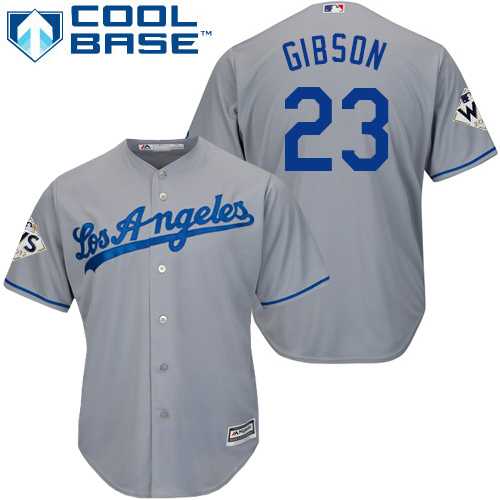 Youth Los Angeles Dodgers #23 Kirk Gibson Grey Cool Base 2017 World Series Bound Stitched Youth MLB Jersey Youth Los Angeles Dodgers #23 Kirk Gibson Grey Cool Base 2017 World Series Bound Stitched Youth MLB Jersey