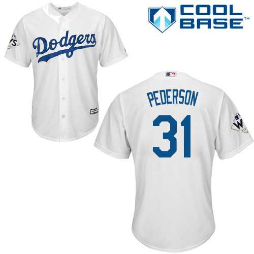 Youth Los Angeles Dodgers #31 Joc Pederson White Cool Base 2017 World Series Bound Stitched Youth MLB Jersey Youth Los Angeles Dodgers #31 Joc Pederson White Cool Base 2017 World Series Bound Stitched Youth MLB Jersey